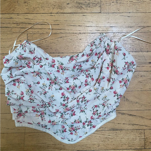 Ruby and Jenna ruched floral corset with zipper. Size small. NWT! - Picture 1 of 4